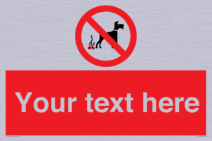 Custom No Dog Fouling Sign